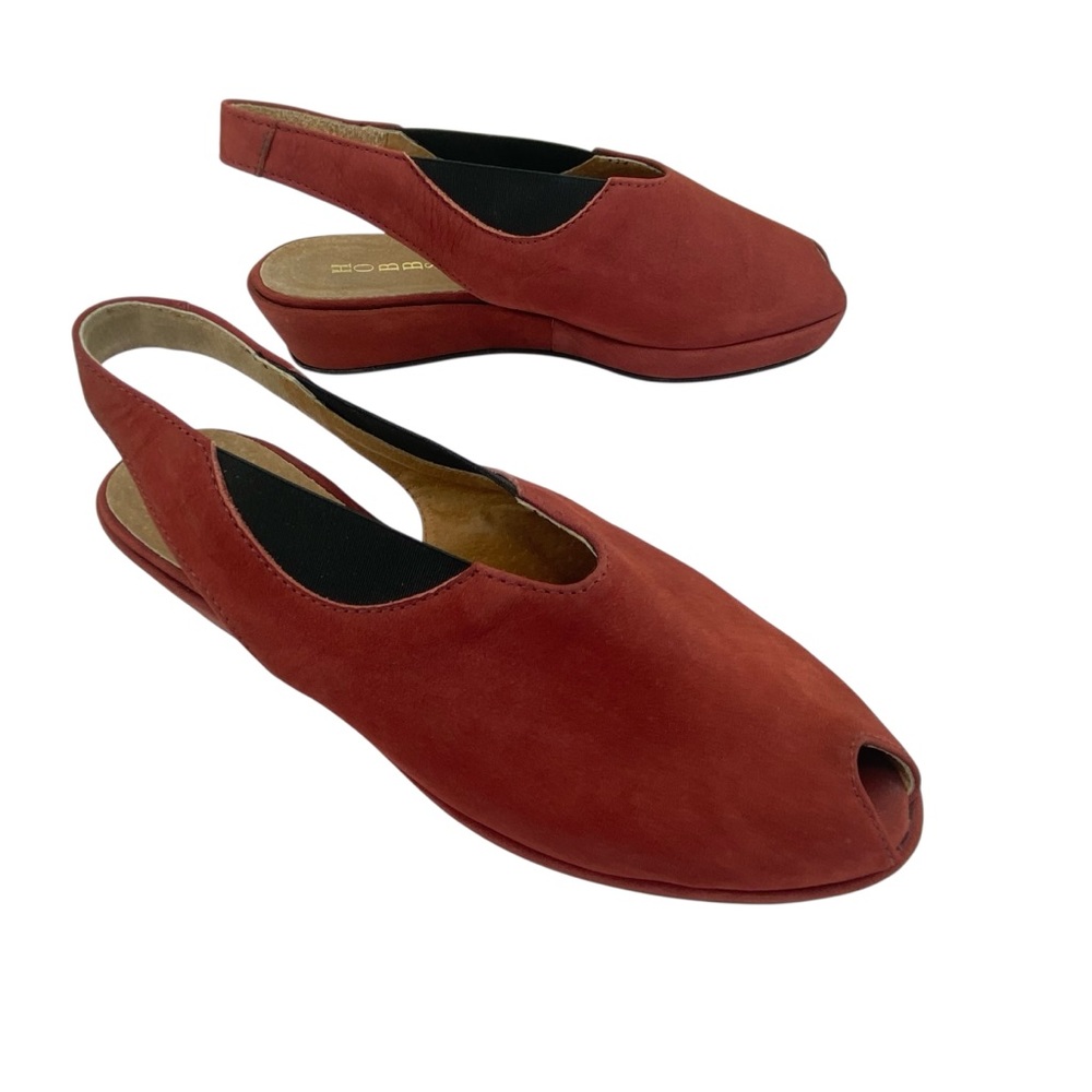 Marilyn Anselm Hobbs Red Slingback Shoes